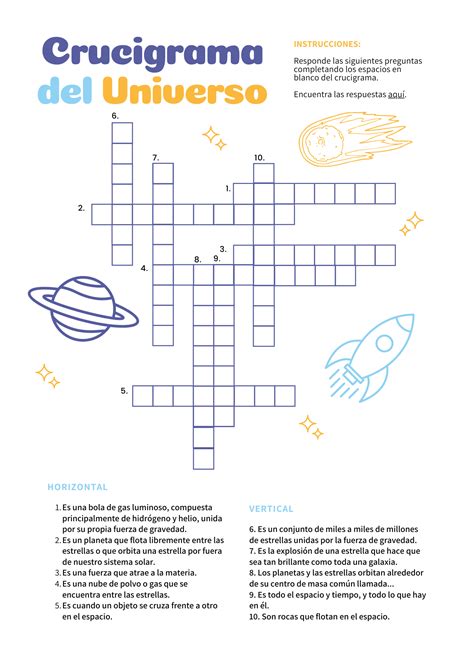 Crucigrama Del Sistema Solar