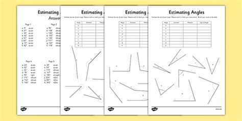 FREE Estimating Angles Worksheet Teacher Made