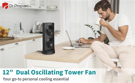 Portable Oscillating Desk Fan | Dr. Prepare