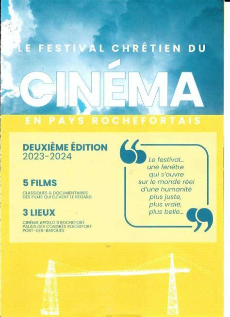 Festival chrétien du cinéma en pays rochefortais