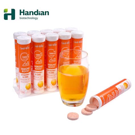 Best Selling 1000mg Orange Vitamin C Effervescent Tablet For Skin