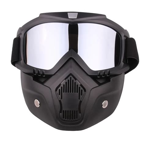 Ski Motorcycle Face Mask Skiing Goggles Bike Eyewear Glasses Open Face ...