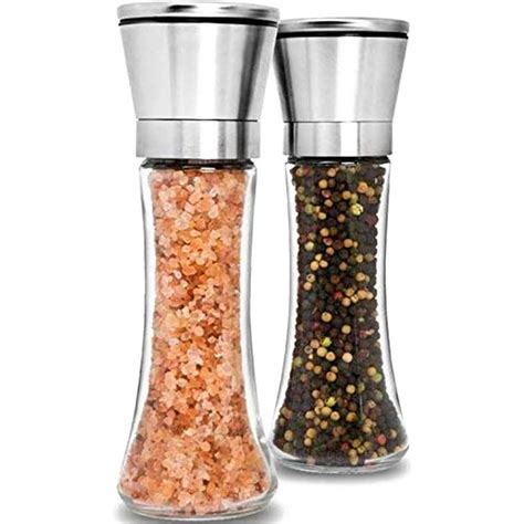 Home Ec Premium Stainless Steel Salt And Pepper Grinder Set Of 2