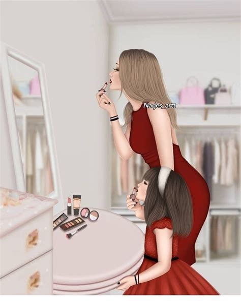 Pin By Варвара Садохина On Иллюстрации Mother Daughter Art Girly M