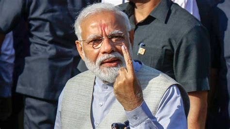 Voter Id More Powerful Than Improvised Explosive Device Says Modi After Casting Vote In Gujarat