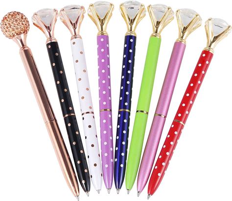 Amazon Wondoerful Direct Big Diamond Pen 8 Pieces Rhinestones