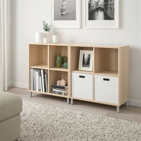 Eket Storage Combination With Legs White Stained Oak Effect Ikea