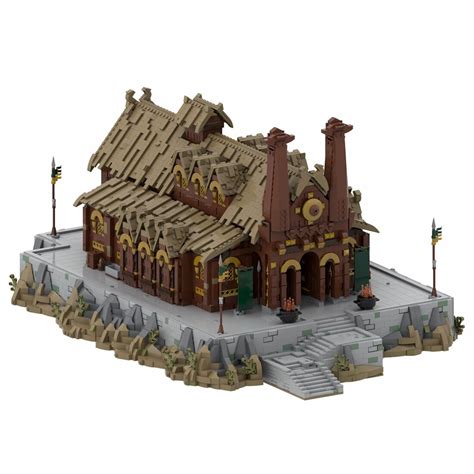 UCS Edoras Meduseld Golden Hall MOCBRICKLAND 62288 Modular Building