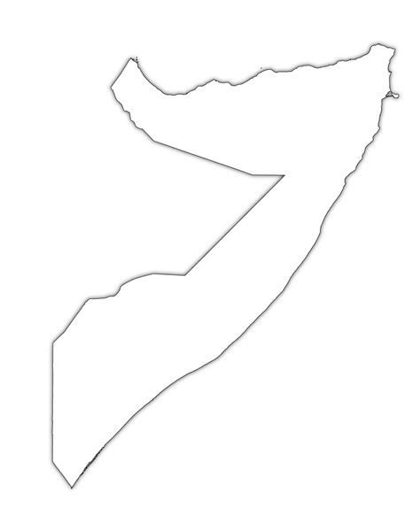 Somalia Outline Map, Somalia Blank Map