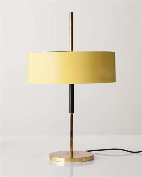 Table Lamp In Yellow Lacquered Metal at 1stdibs