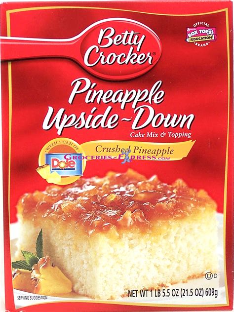 Groceries Product Infomation For Betty Crocker Pineapple Upside Down Cake Mix W