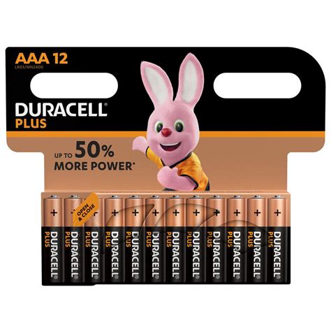 Pile Duracell AAA LR3 Plus Power Alcalines 1 5V Blister De 12 Piles