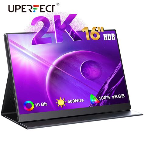 UPERFECT 2K Portable Monitor 500 Nits Matte Screen 16 Inch IPS HDR