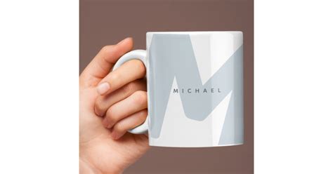 Modern Oversized Monogrammed Initial And Name Coffee Mug Zazzle