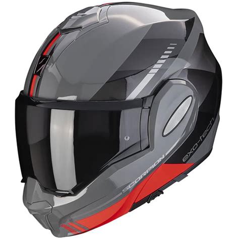 Scorpion Exo Tech Evo Genre Grey Silver Red FREE UK DELIVERY