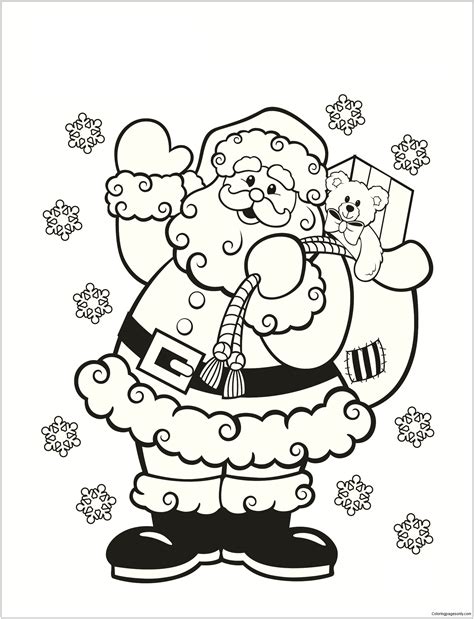 Santa Printable Coloring Page