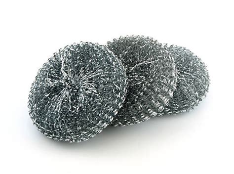 Heavy Duty Galvanised Stainless Steel Metallic Pot Mesh Silver Scourer