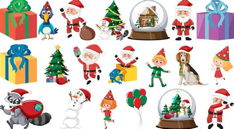 Isolated Christmas Objects And Elements Set Vector Art At Vecteezy