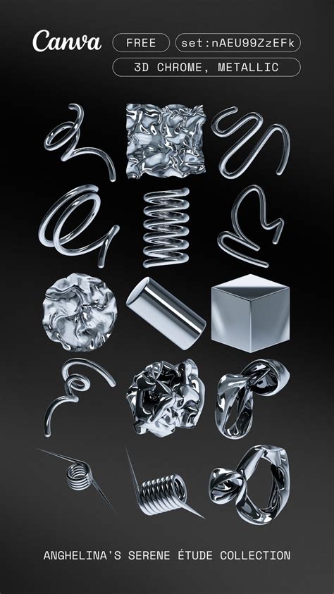 Canva Elements Ideas 3d Chrome Shapes Artofit