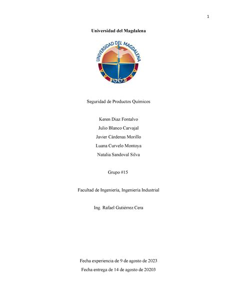 Lab 1 Informe De Laboratorio Universidad Del Magdalena Seguridad