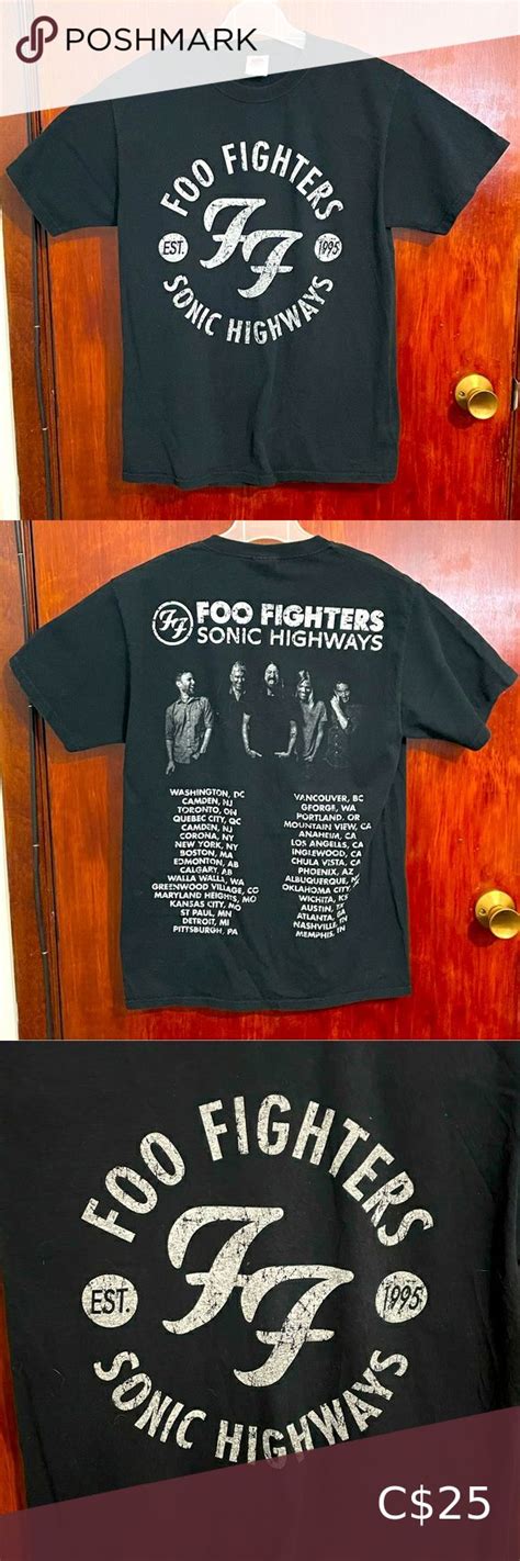 Mens Foo Fighters Sonic Highways Graphic Tour Shirt Foo Fighters Sonic