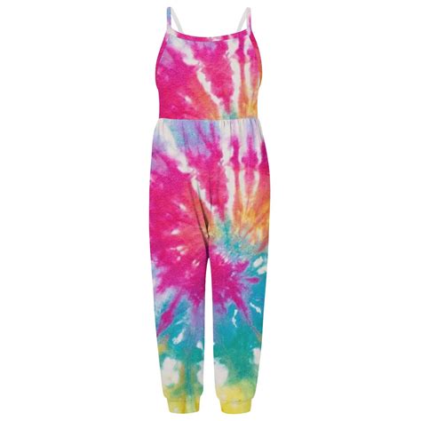 Summer Savings! Stamzod kids tie-dyed Rompers High waisted Pleated