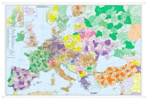 Europa Kodowa Mapa Cienna Kody Pocztowe Europy St Z