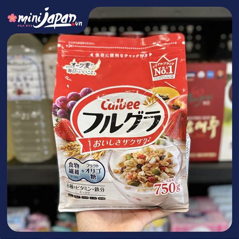 Calbee ngũ cốc trái cây tổng hợp mẫu mới đỏ 800g Mini Japan Store