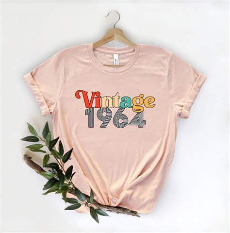 Vintage 1964 Shirt Happy Birthday Shirt Vintage 1964 Tee Etsy