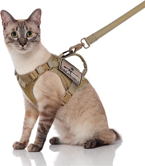 Salfse Tactical Cat Harness And Leash Escape Proof Large Cat Walking