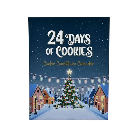 24 Day Cookie Advent Calendars - Christmas Version - Navy - Miss Cookie Packaging