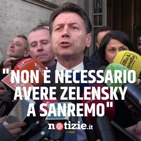 Giuseppe Conte Critica La Presenza Di Zelensky A Sanremo