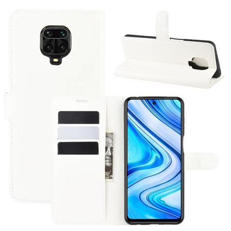 Lommebok Deksel Til Xiaomi Redmi Note 9 Pro Note 9s Hvit