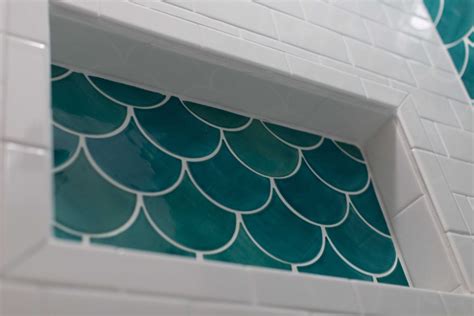 Fish Scale Tile Gorgeous Part Bathroom Renovation