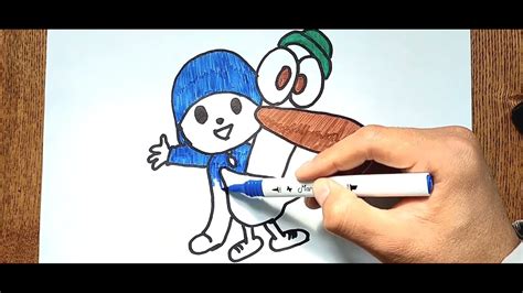 How To Draw A Pokoyo And Pato Let S Draw And Color Pocoyo And His