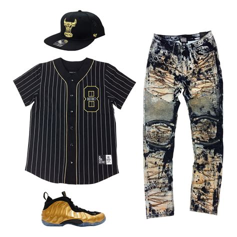 Nike Foamposite One Metallic Gold Outfit