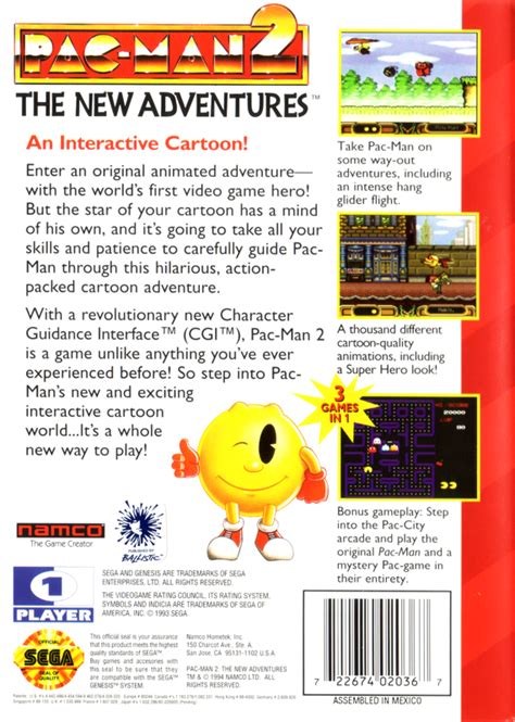 Pac Man 2 The New Adventures Cover Or Packaging Material MobyGames