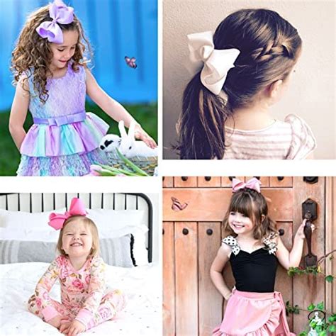 30pcsset 6inch Hair Ribbon Bows With Alligator Clip Kids Hair