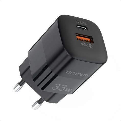 Choetech Φορτιστής Χωρίς Καλώδιο με Θύρα Usb A και Θύρα Usb C 33w Quick