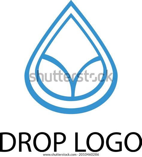 Water Drop Natural Logo Design Stock Vector Royalty Free