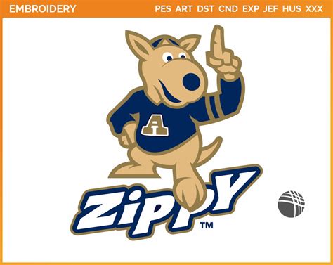 Akron Zips College Sports Embroidery Logo In 4 Sizes Spln000056