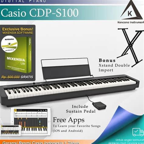 Jual Casio CDP S100 Casio CDP S 100 Slim Digital Piano Garansi Resmi