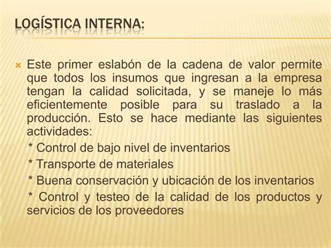 Analisis De Las Actividades Primarias Ppt