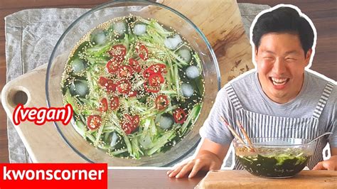 Chilled Cucumber Soup Oi Naengguk Best Vegan Dish For Summer Youtube