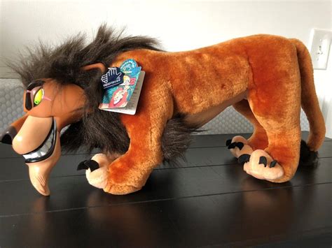 Rare 18 Disney Scar Vinyl Face Plush Toy Doll The Lion King Applause