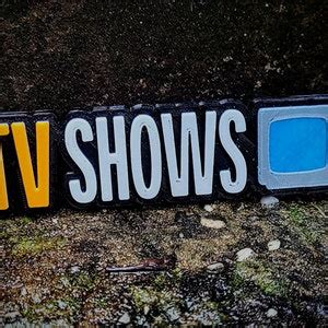 TV Shows Video Room Genre Sign for Movie Shelf Television Room Sign TV Shows Video Shelf Sign ...