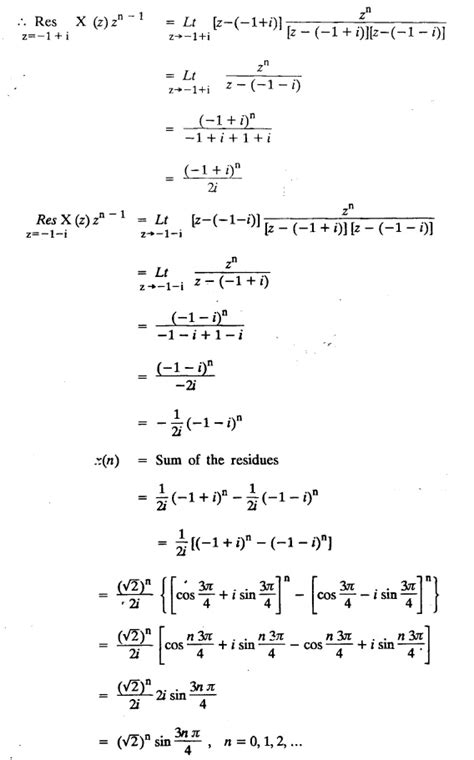 Inverse Z Transform Definition Solved Example Problems