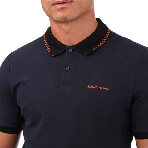 Ben Sherman Colour Block Rib Polo Shirt Studio