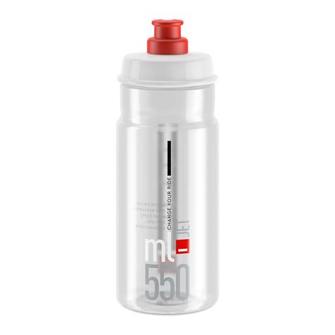 Elite Jet 550ml Bottle Clearred Water Bottles