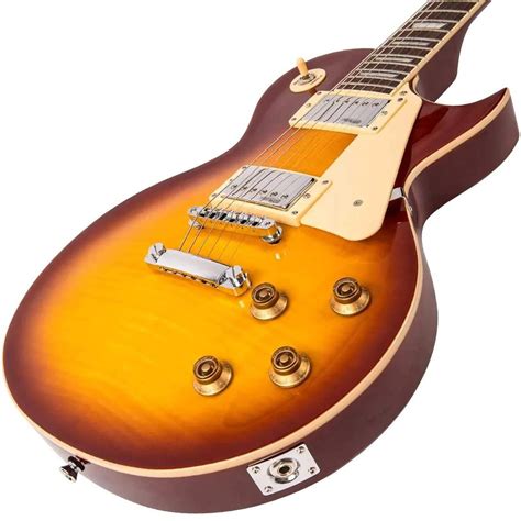 Guitarra Vintage Les Paul Reissued V100 IT Ice Tea Corpo E Braço Em